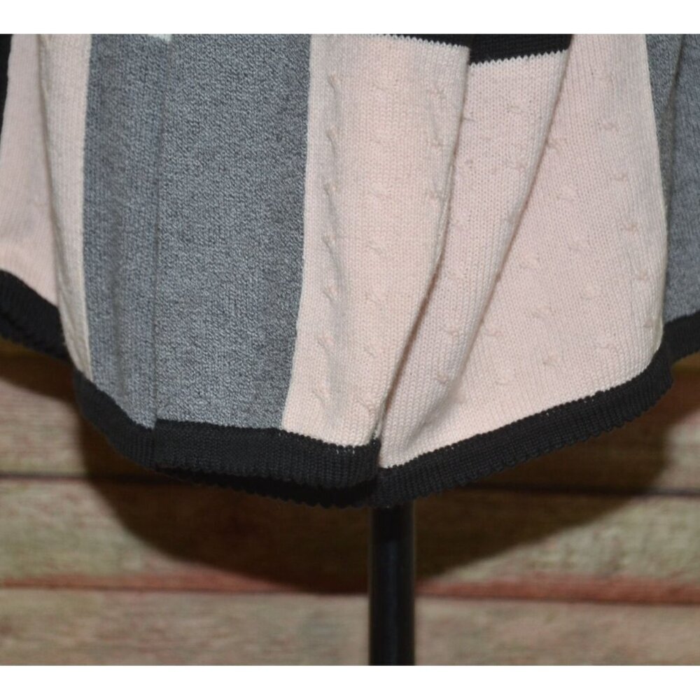 Allison Daley Adorable Colorblock Cardigan Sweater Size 3X Mixed Knit Casual - Picture 5 of 9